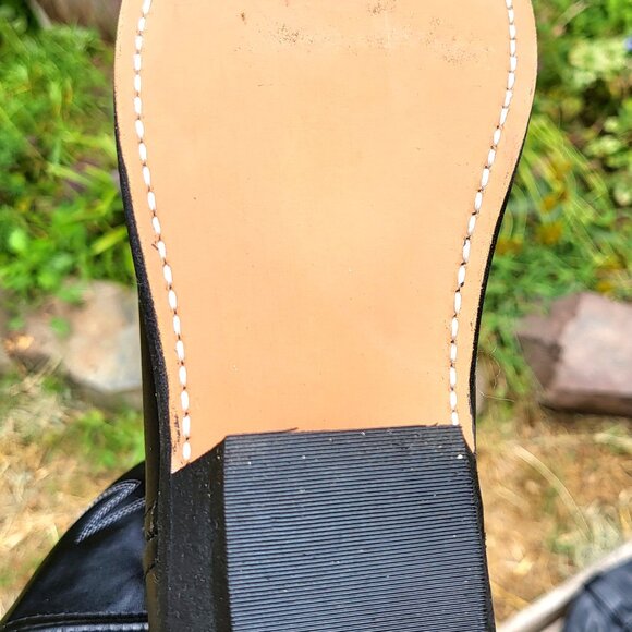 NWOB Laredo Black Leather Cowboy Boots - Style# 5740 - Size 10W - Picture 10 of 11